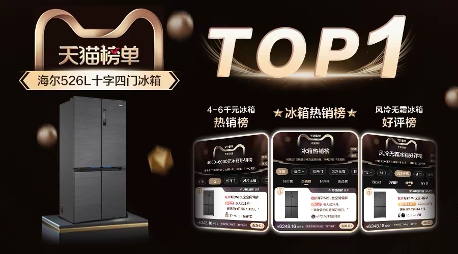 箱全网领跑单品霸榜双渠道TOP1k8凯发国际登录双十一：海尔冰(图2)